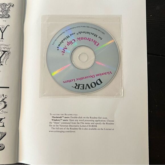 Victorian Decorative Letters CD-ROM and book Dover Electronic Clip Art - Picture 6 of 7